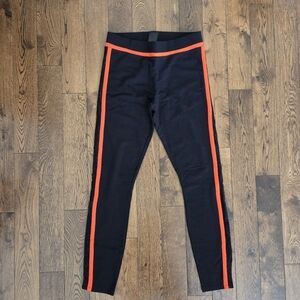 bebe Side Mesh Black Leggings with Red Stripes Size XS